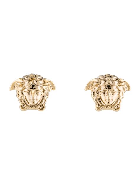 versace medusa stud earrings|versace medusa head earrings.